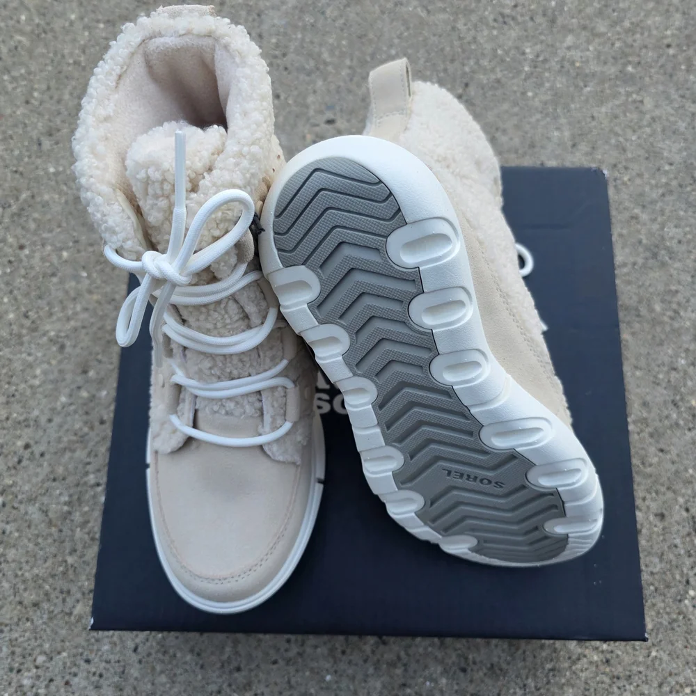 Sorel Explorer Insulated  Cream Winter Boots Women Size 5 - Picture 9 of 14